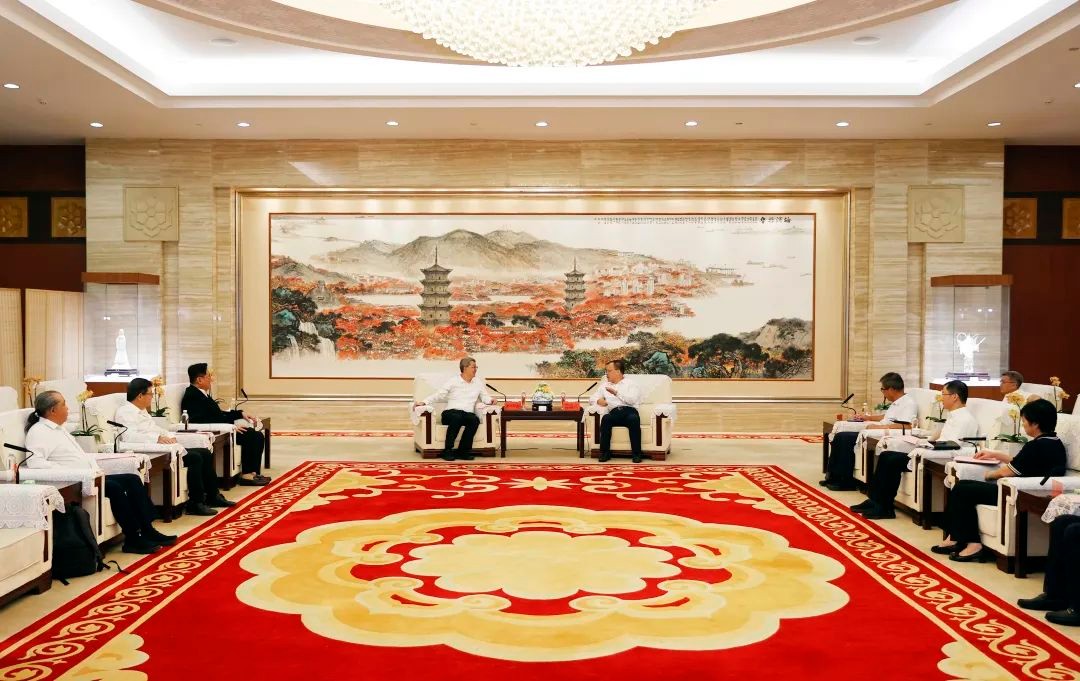 蔡战胜会见马来西亚福建社团联合会总会长林福山一行