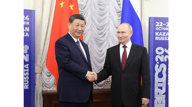 习近平同俄罗斯总统普京举行会晤